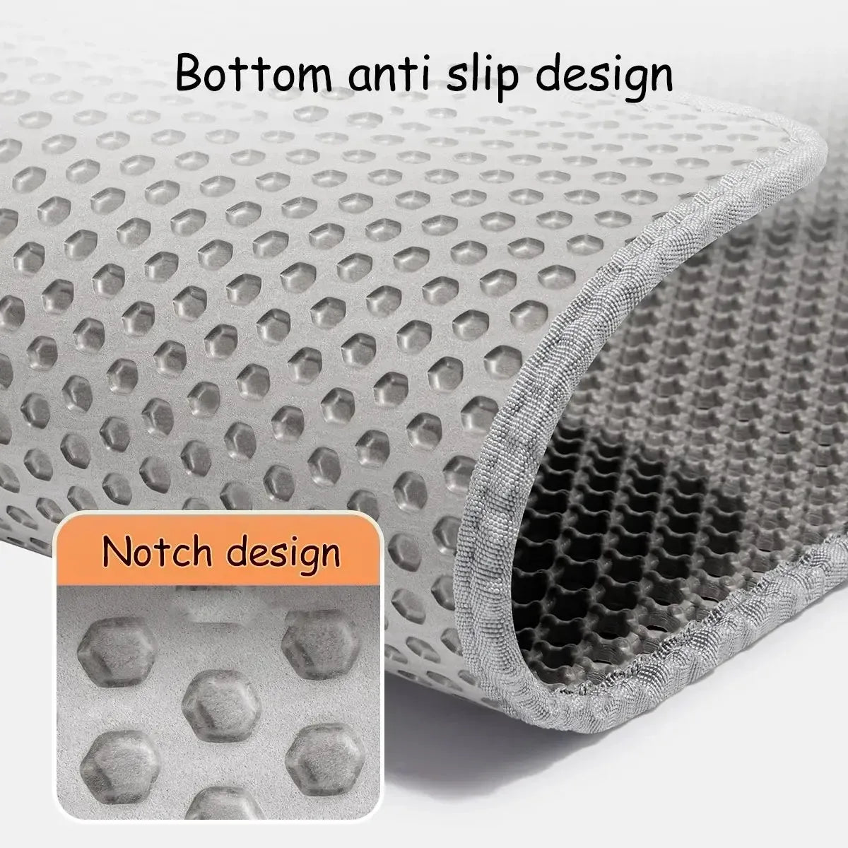 Double layered cat litter mat