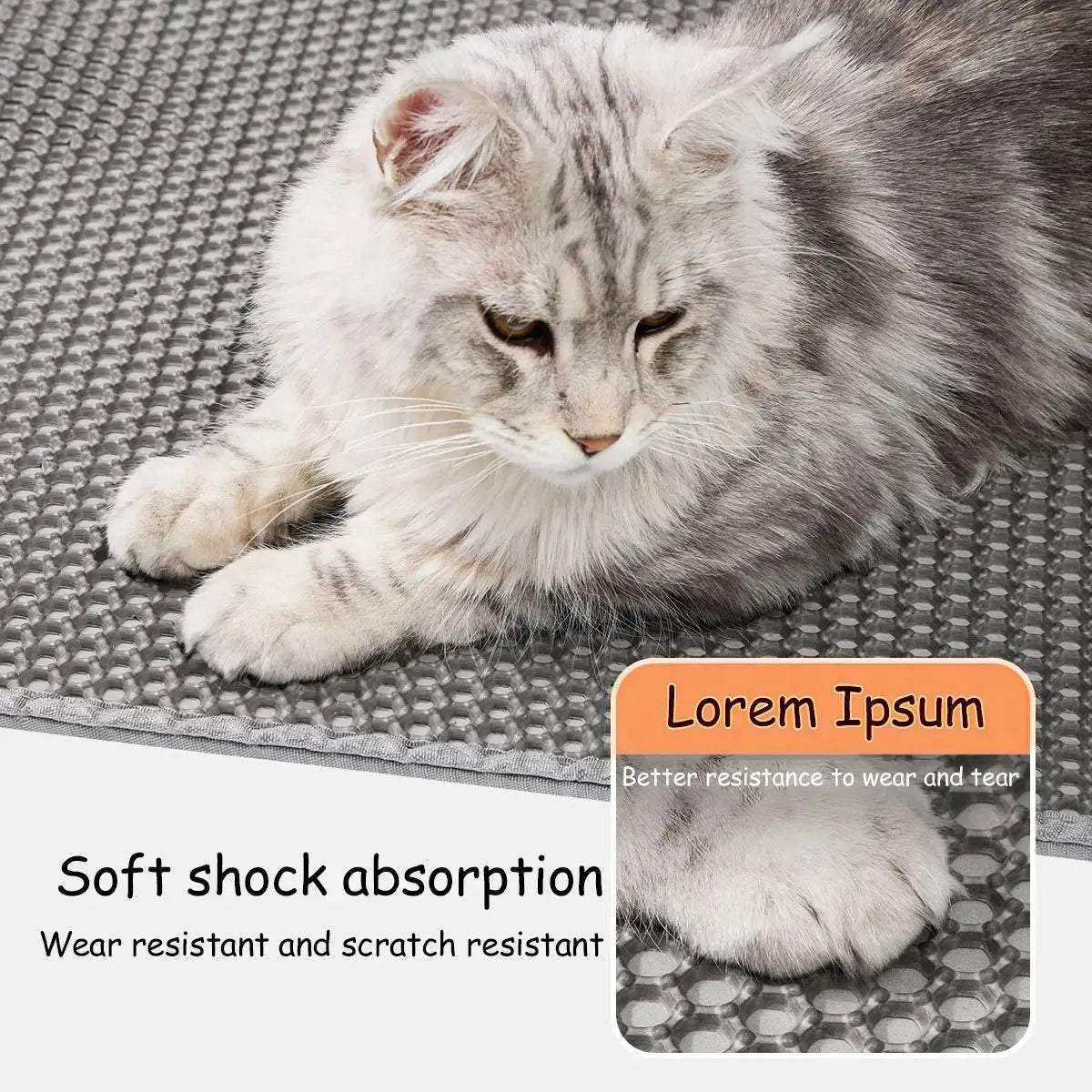 Double layered cat litter mat